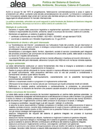 Politica Qualità Ambiente e Sicurezza